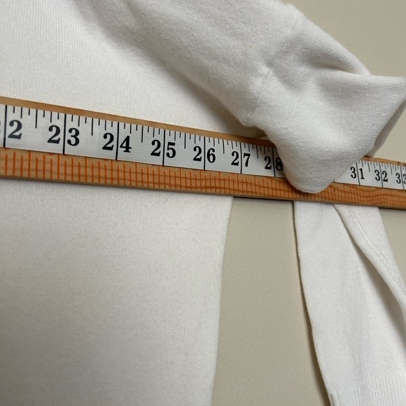 Alexander +David White long sleeve Hi-Low Soft Stretchy Sweater Size M/L - Picture 6 of 8